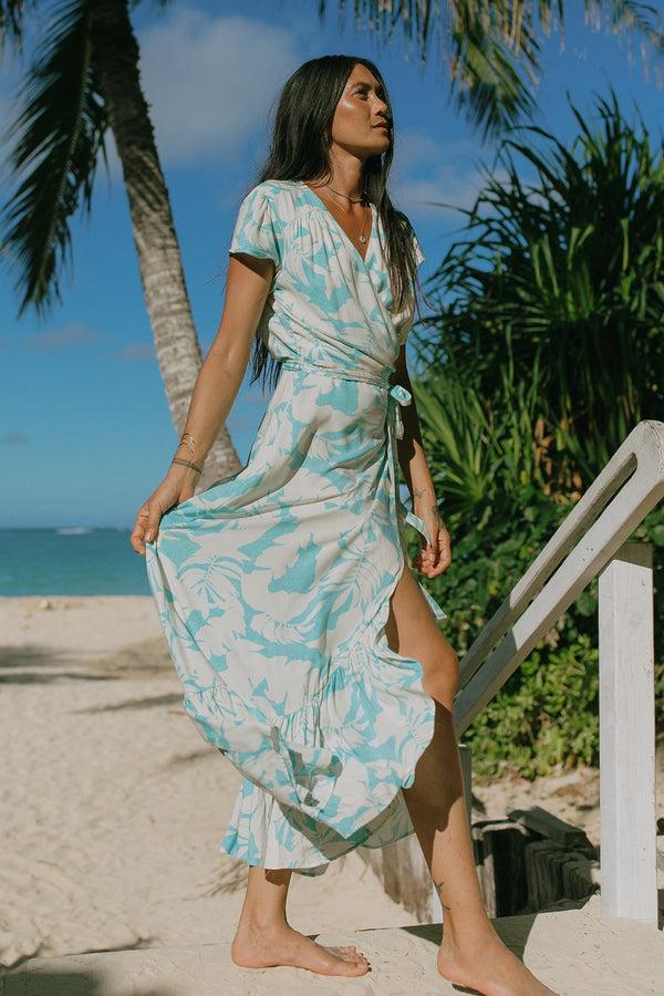 Tribal Robe Maxi Manches Courtes