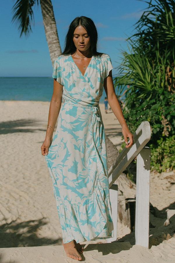 Tribal Robe Maxi Manches Courtes