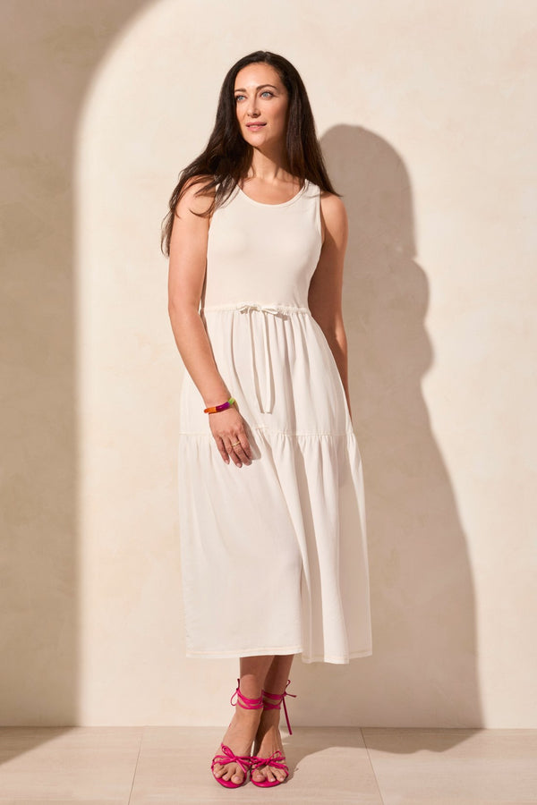 tribal Robe Maxi Sans Manches À Col Bateau