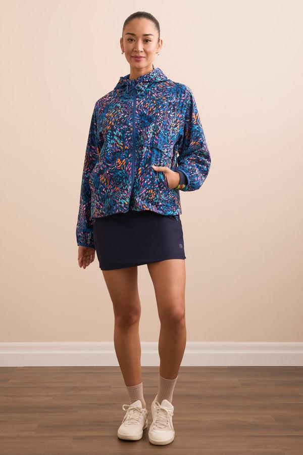 Tribal Veste À Capuche En Tissu Extensible Dans Les 4 Sens Avec Fermeture Éclair Sur Le Devant