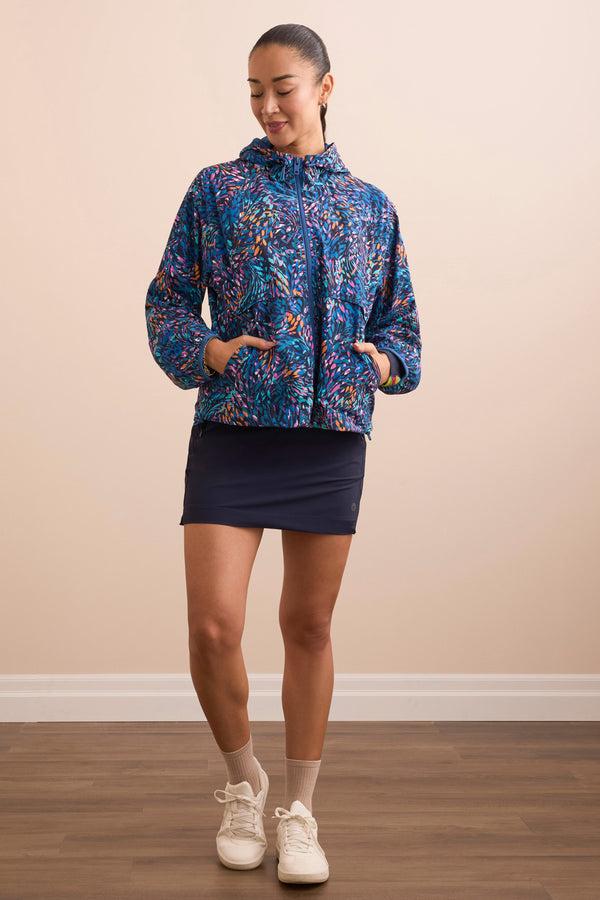 tribal Veste À Capuche En Tissu Extensible Dans Les 4 Sens Avec Fermeture Éclair Sur Le Devant