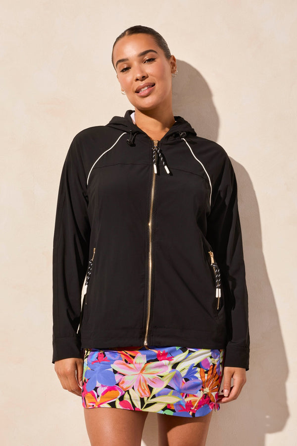 Tribal Veste À Capuche Extensible Dans Les 4 Sens Avec Détails Contrastés