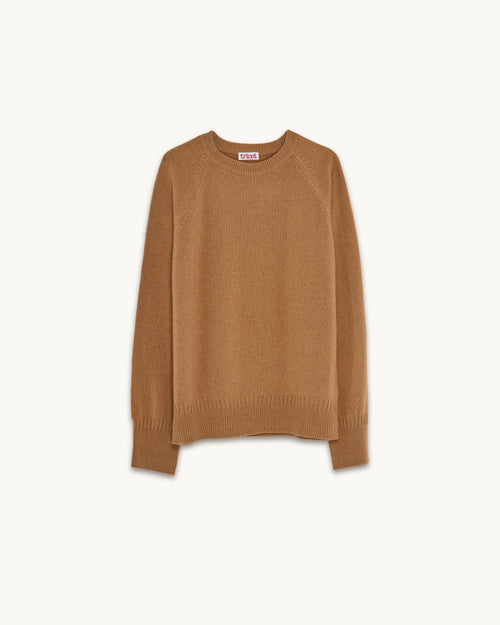 Tricot Pull Col Rond En Cachemire Camel Homme – Tricot