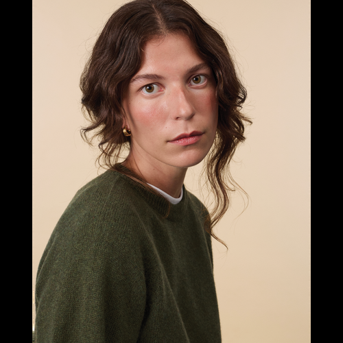 Tricot Pull Col Rond En Cachemire Kaki Femme – Tricot