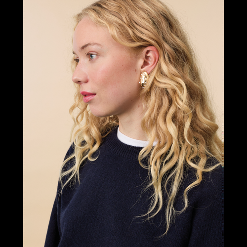 Tricot Pull Col Rond En Cachemire Marine Foncé Femme – Tricot