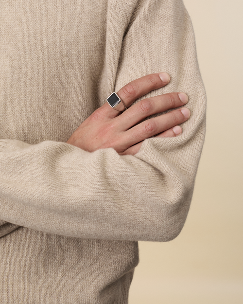 Tricot Pull Col Rond En Cachemire Sable Homme – Tricot