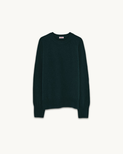 Tricot Pull Col Rond En Cachemire Vert Femme – Tricot