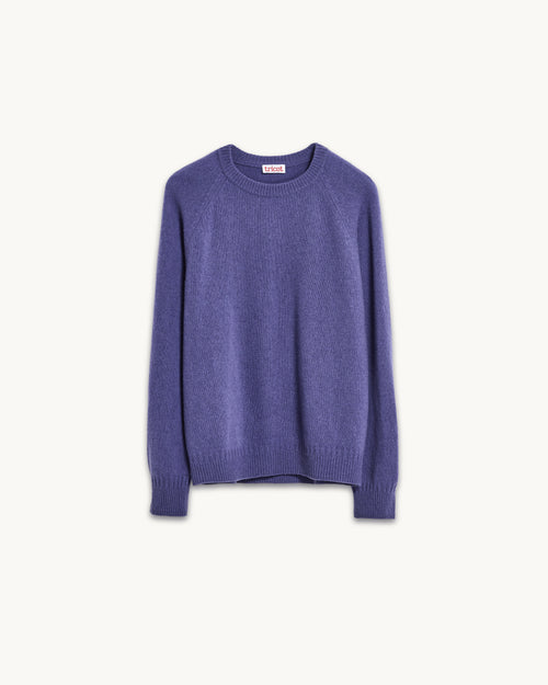 Tricot Pull Col Rond En Cachemire Violet Femme – Tricot