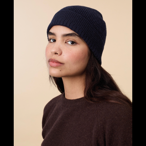 tricot Bonnet en cachemire Marine Femme – Tricot