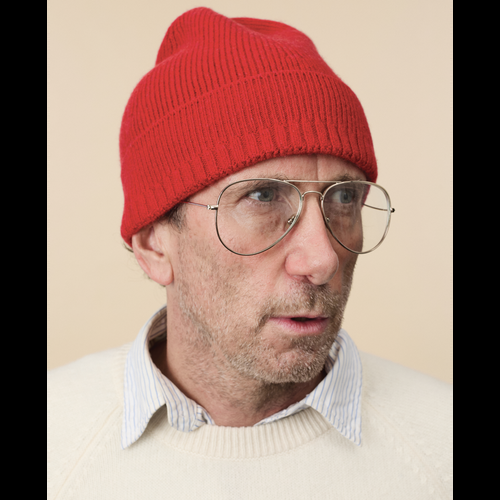 Tricot Bonnet En Cachemire Rouge Homme – Tricot