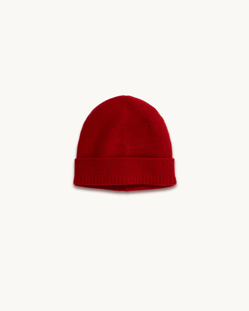 Tricot Bonnet En Cachemire Rouge Homme – Tricot