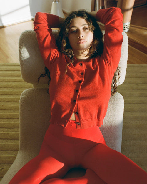 Tricot Cardigan Tricot X Gil Rodriguez Rouge