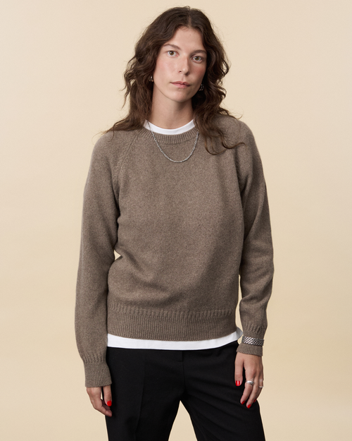 Tricot Col Rond En Cachemire Havana Femme – Tricot