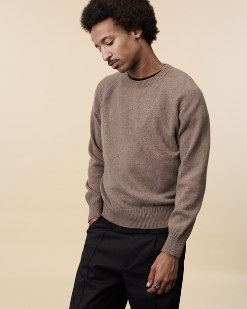 Tricot Col Rond En Cachemire Havana Homme – Tricot