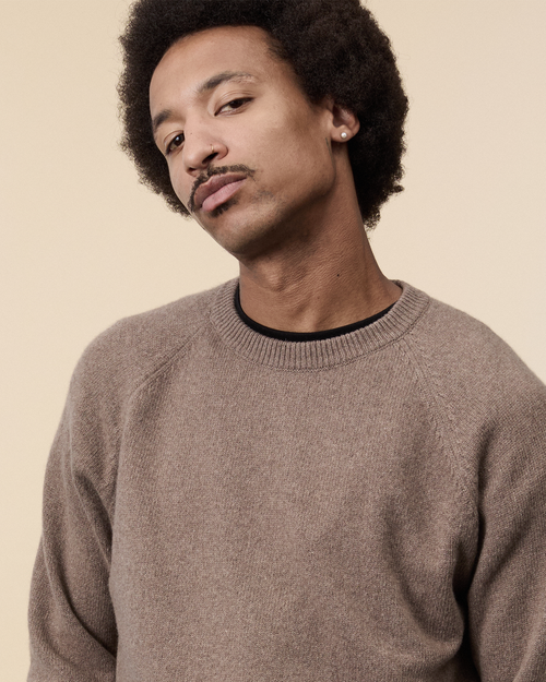 Tricot Col Rond En Cachemire Havana Homme – Tricot