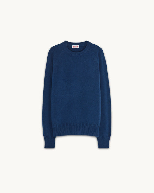 Tricot Col Rond En Cachemire Océan Femme – Tricot