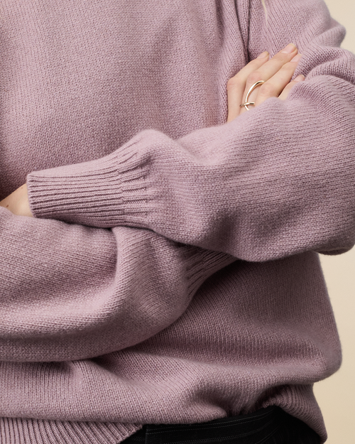 Tricot Col Rond En Cachemire Pink Femme – Tricot