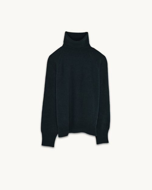 Tricot Col Roulé En Cachemire Vert Femme – Tricot