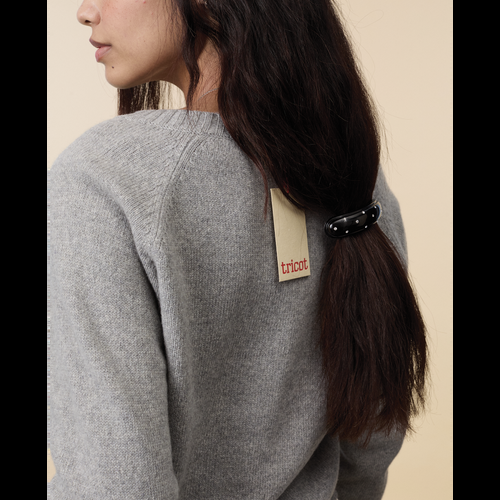 Tricot Col V En Cachemire Gris Femme – Tricot