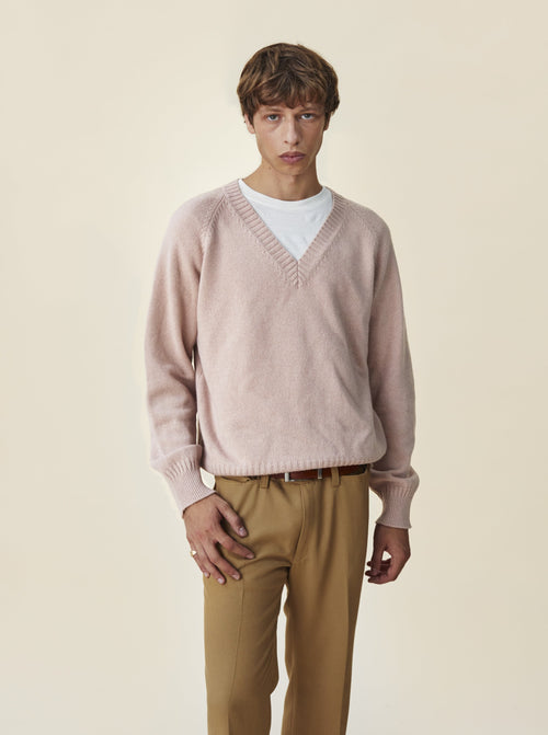 tricot Col V en cachemire Nude Homme – Tricot