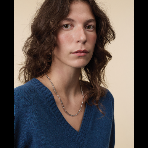 Tricot Col V En Cachemire Océan Femme – Tricot