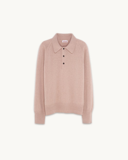 Tricot Polo En Cachemire Nude Femme – Tricot
