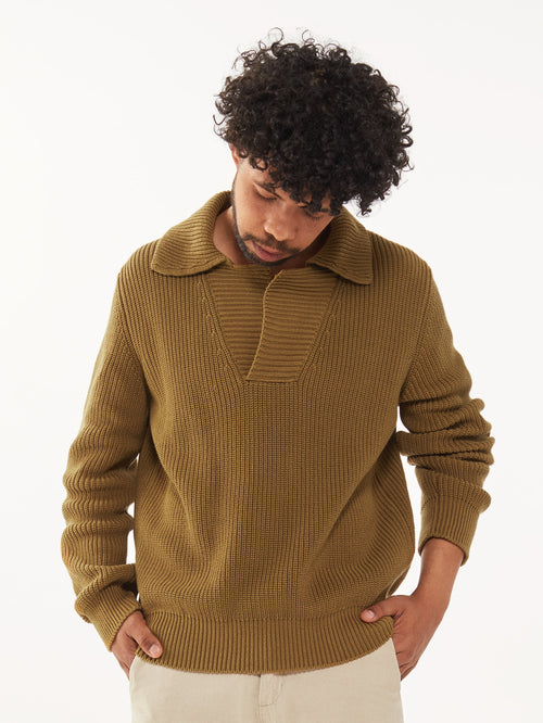 Tricot Polo En Coton Bio Tabac Homme – Tricot