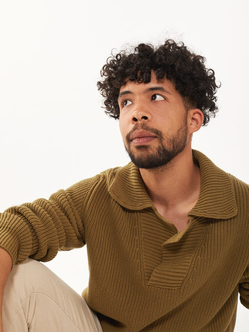 Tricot Polo En Coton Bio Tabac Homme – Tricot