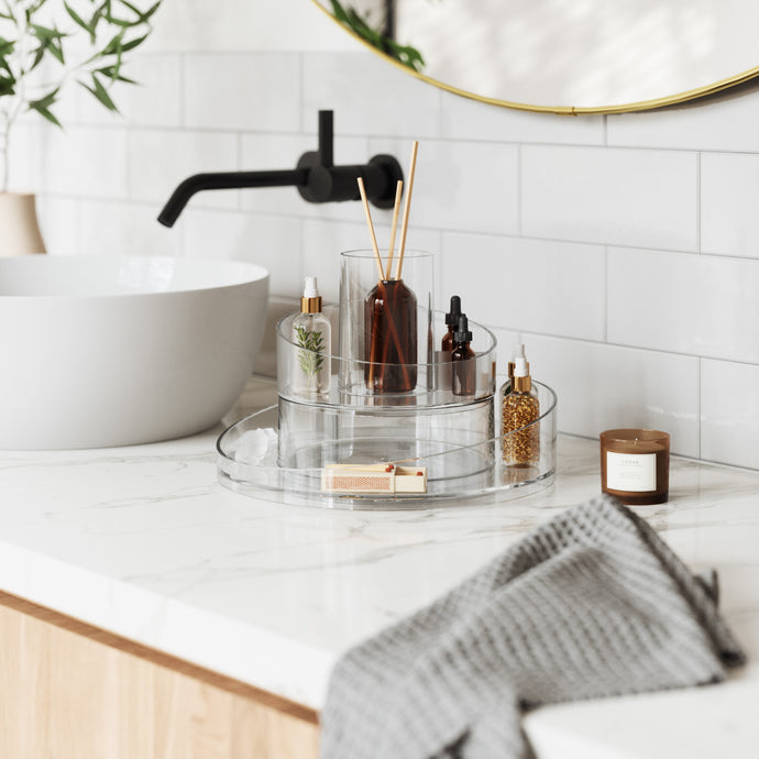 Umbra CASCADA - Organiseur De Salle Bain 9 plateaux Rotatifs