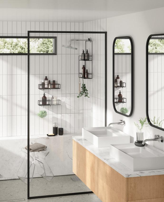 Umbra CUBIKO - Lot De 2 étagères De Douche à Ventouse