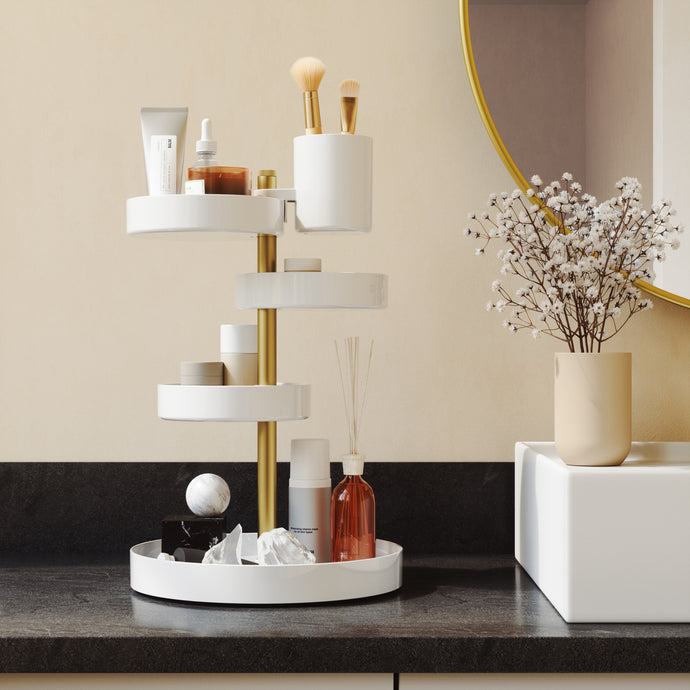 Umbra PIROUETTE - Organiseur De Salle De Bain 5 Plateaux Rotatifs