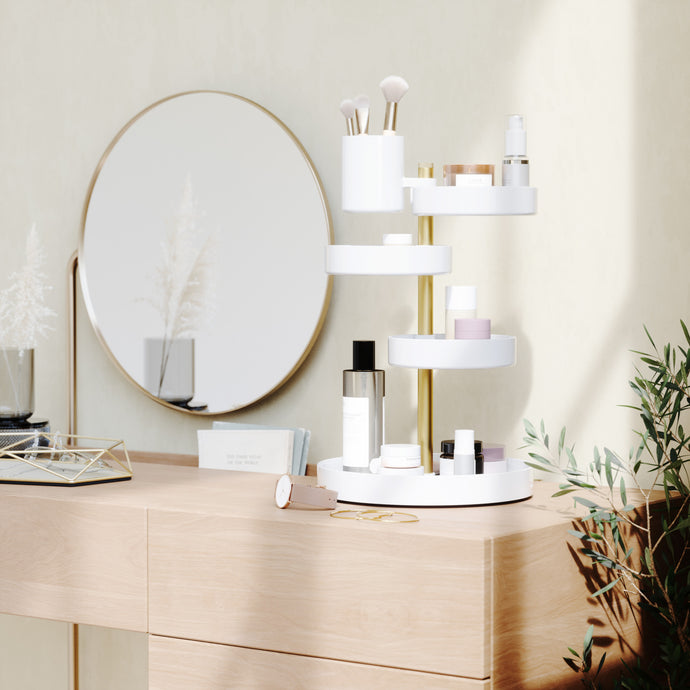 Umbra PIROUETTE - Organiseur De Salle De Bain 5 Plateaux Rotatifs