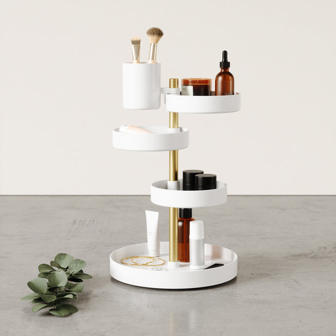Umbra PIROUETTE - Organiseur De Salle De Bain 5 Plateaux Rotatifs