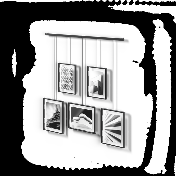 umbra EXHIBIT - Jeu de 5 cadres muraux