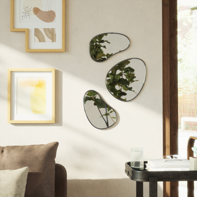 Umbra HUBBA PEBBLE - Jeu De 3 miroirs Muraux