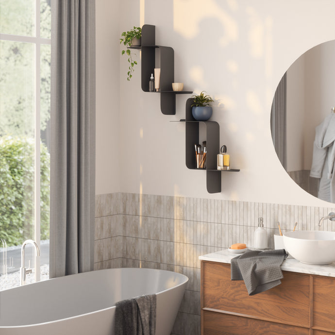 Umbra MONTAGE - Lot De 2 étagères Murales En Métal