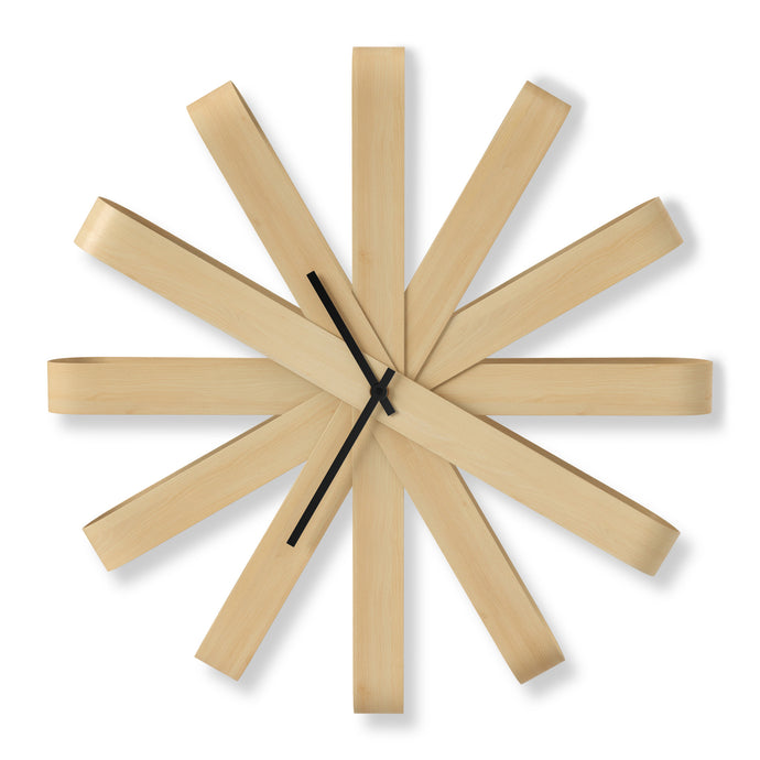 umbra RIBBONWOOD - Horloge murale en bois D51cm