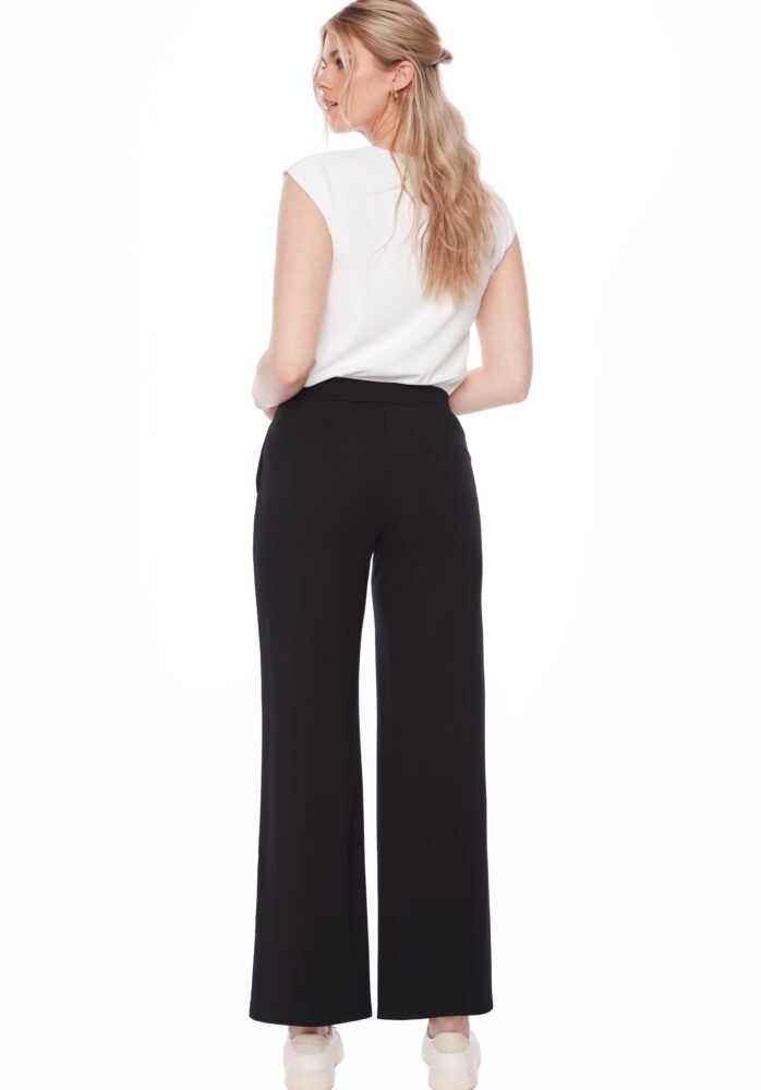 Up Pants PANTALON AMPLE À JAMBE LARGE EN PONTE LÉGER ET SOLIDE