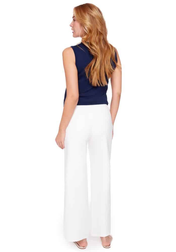 Up Pants PANTALON AMPLE À JAMBE LARGE EN PONTE LÉGER ET SOLIDE