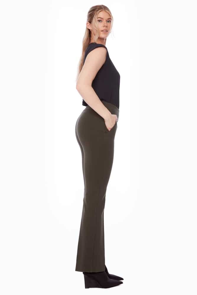 Up Pants PANTALON BOOTCUT PLEINE LONGUEUR EN PONTE SOLIDE