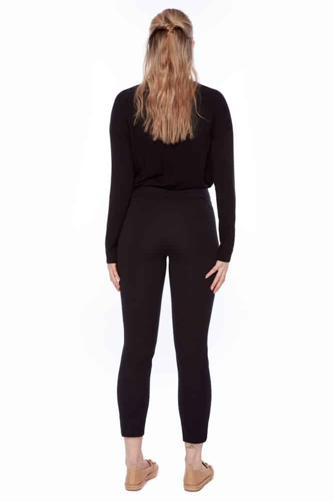 Up Pants PANTALON DE COMPRESSION À LA CHEVILLE À FENTE PÉTALE SOLIDE