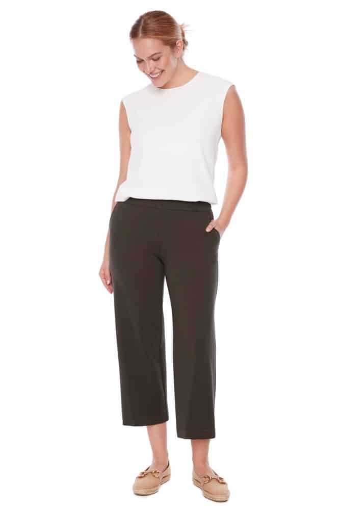 Up Pants PANTALON GAUCHO CROPPED EN PONTE LOURD ET SOLIDE