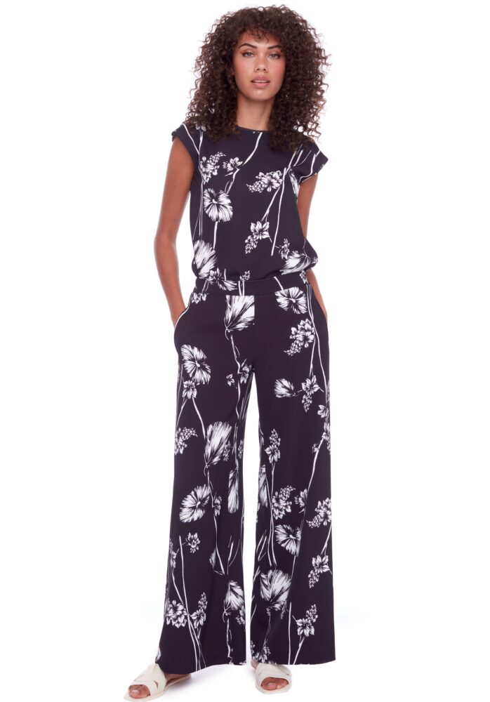 up pants PANTALON LARGE EN SOIE VÉGÉTALIENNE WILDFLOWER