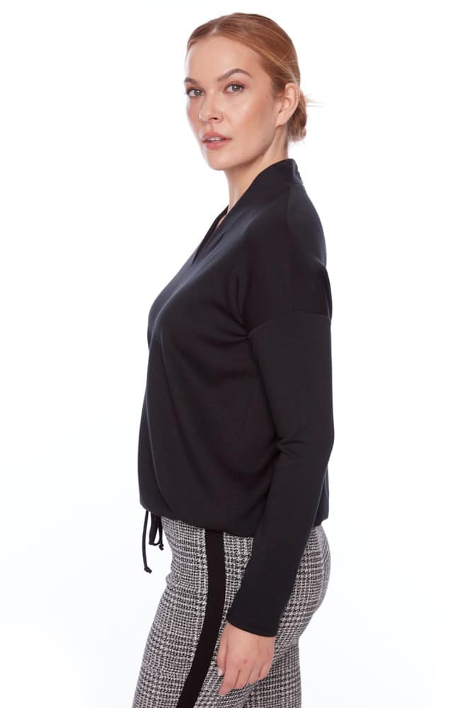 Up Pants TOP À CORDON DE SERRAGE À COL EN V POUR LE BEURRE