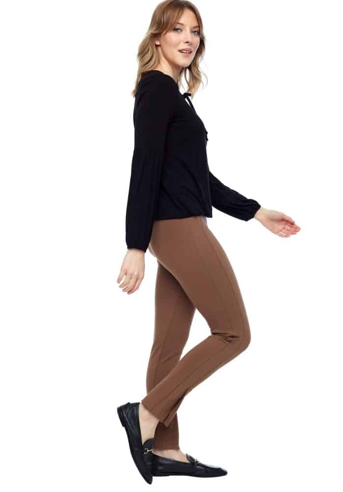 Up Pants TOP À MANCHES LONGUES ET COL CRAVATE EN TRICOT DE BAMBOU