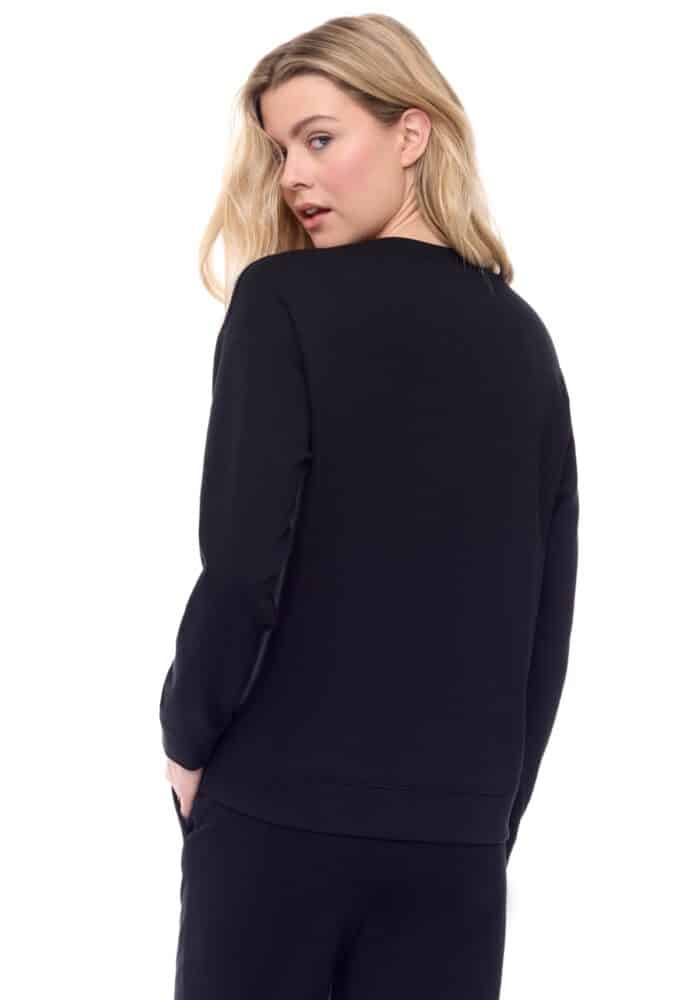 Up Pants BIJOU COL RAS-DU-COU EN TISSU ÉPONGE NOIR