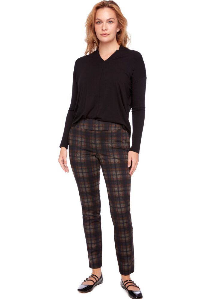 up pants PANTALON COMPLET BALLINA PLAID PONTE