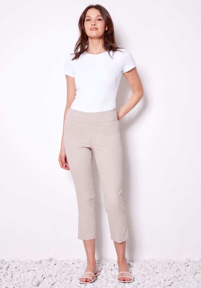 Up Pants PANTALON COURT EN JACQUARD TEXTURÉ SOLIDE