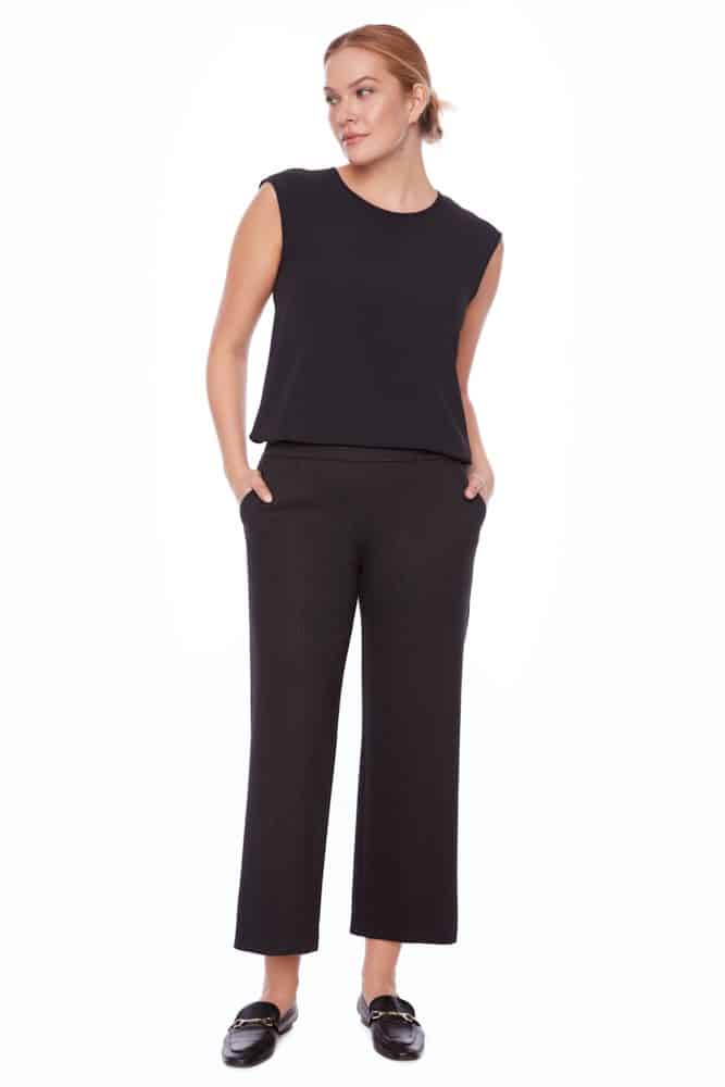 up pants PANTALON GAUCHO EN PONTE NOIR HOVE