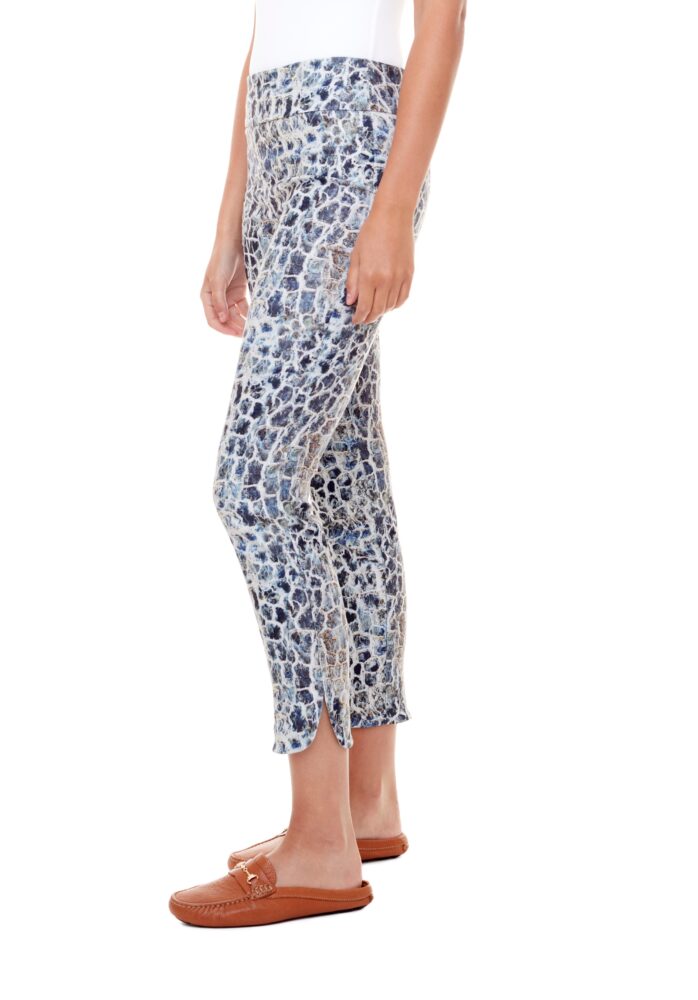 up pants PANTALON SLIM À FENTE PÉTALE COBBLE